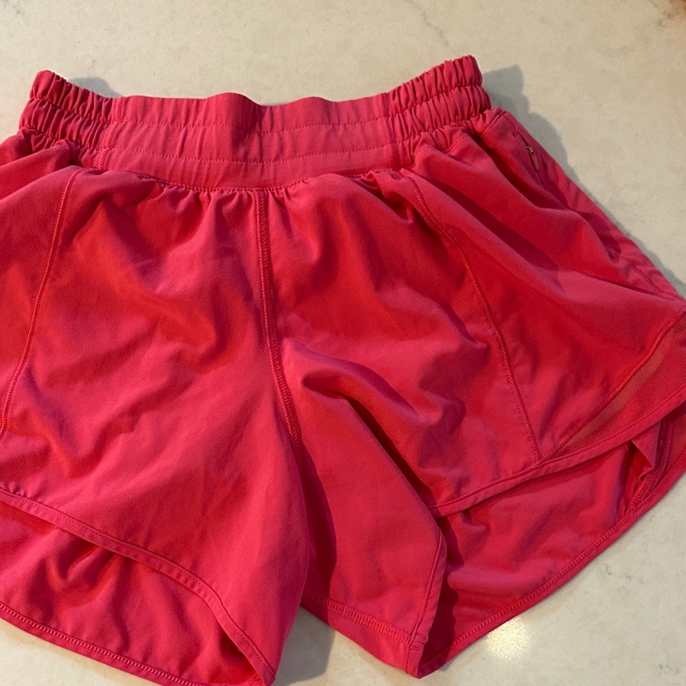 lululemon athletica Vibrant Red Athletic Shorts